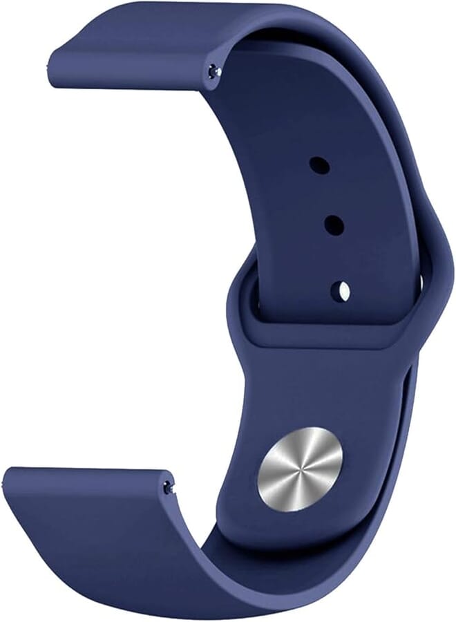 Sport Silicone Band Strap, Matte, Bracelet Watch Band, Accessory Band, Size (22MM) for Huawei Watch GT1, GT2, GT2e 46MM / Samsung S3 S4 46MM, Active2 44MM, Watch 3 45MM / Honor Magic2 46MM (Dark Blue)